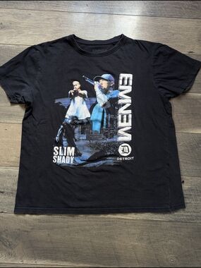Eminem Slim Shady Vintage Y2k Black Graphic Tee